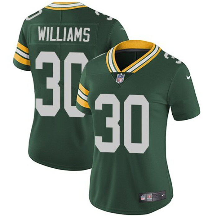  Packers 30 Jamaal Williams Green Women Vapor Untouchable Limited Jersey