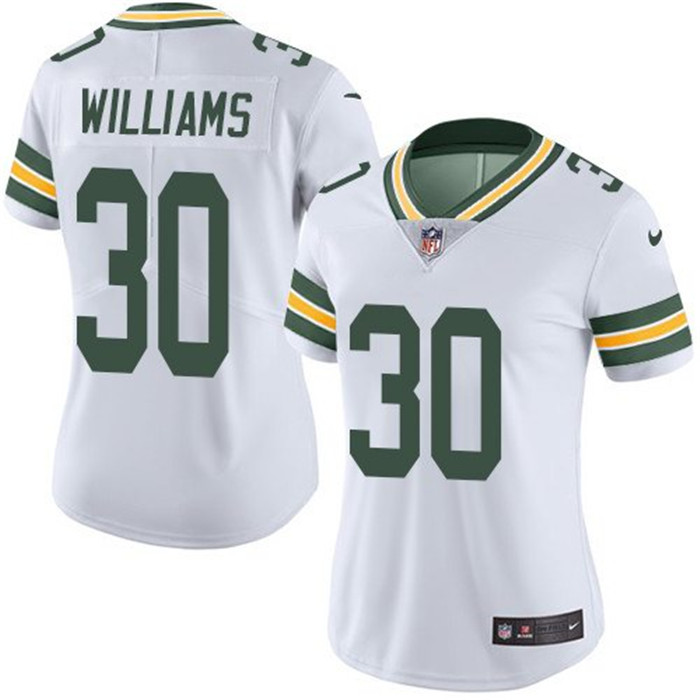  Packers 30 Jamaal Williams White Women Vapor Untouchable Limited Jersey