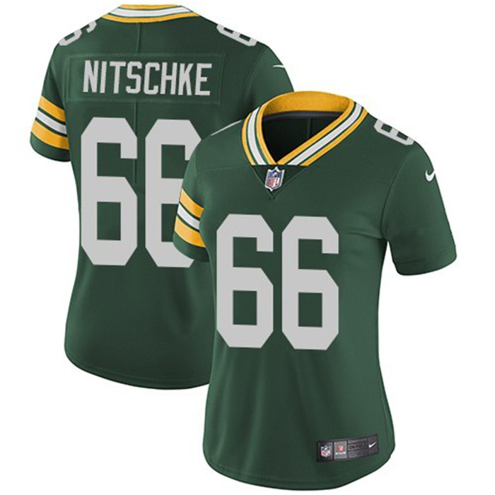  Packers 66 Ray Nitschke Green Women Vapor Untouchable Limited Jersey