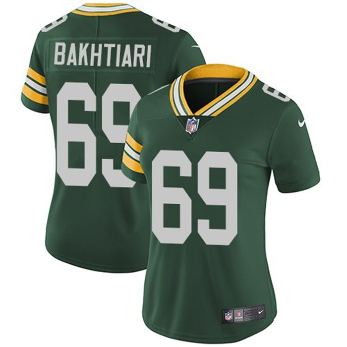  Packers 69 David Bakhtiari Green Women Vapor Untouchable Limited Jersey