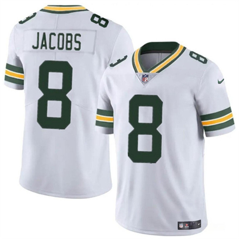 Nike Packers 8 Josh Jacobs White Vapor Untouchable Limited Jersey