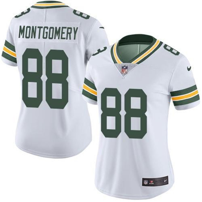  Packers 88 Ty Montgomery White Women Vapor Untouchable Limited Jersey