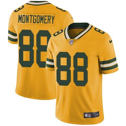  Packers 88 Ty Montgomery Yellow Vapor Untouchable Player Limited Jersey