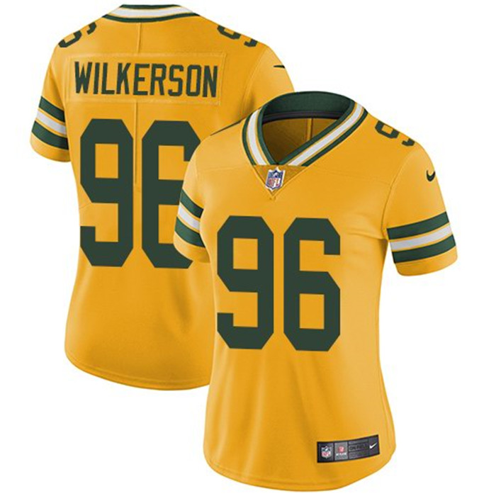  Packers 96 Muhammad Wilkerson Yellow Women Vapor Untouchable Limited Jersey