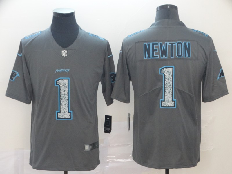 Nike Panthers 1 Cam Newton Gray Camo Vapor Untouchable Limited Jersey