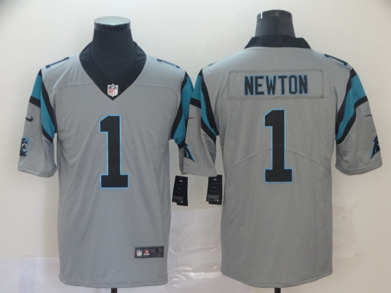 Nike Panthers 1 Cam Newton Silver Inverted Legend Limited Jersey