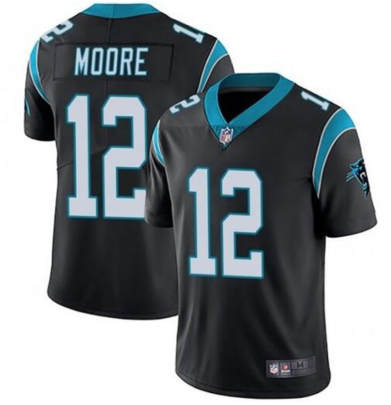 Nike Panthers 12 DJ Moore Black Vapor Untouchable Limited Jersey