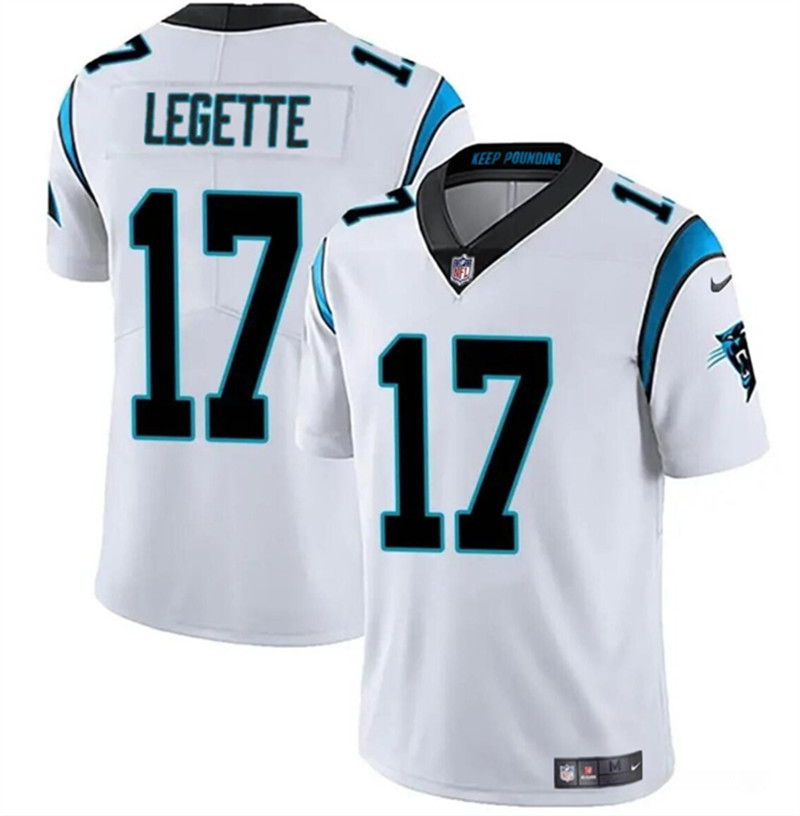Nike Panthers 17 Xavier Legette White 2024 NFL Draft Vapor Limited Jersey