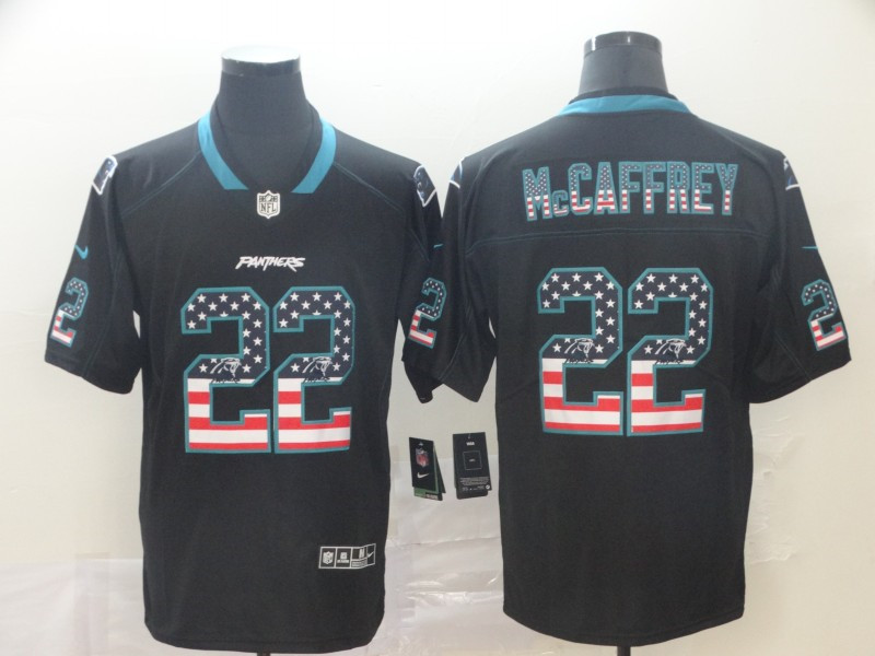 Nike Panthers 22 Christian McCaffrey Black USA Flash Fashion Limited Jersey