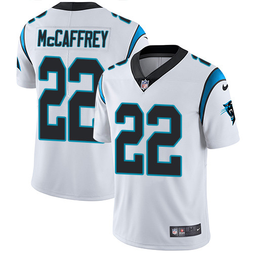  Panthers 22 Christian McCaffrey White Vapor Untouchable Player Limited Jersey