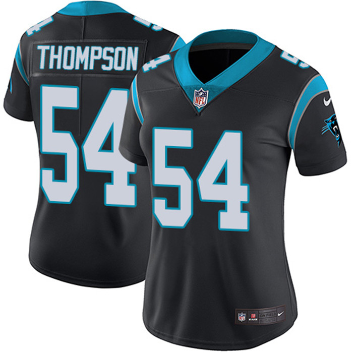  Panthers 54 Shaq Thompson Black Women Vapor Untouchable Limited Jersey