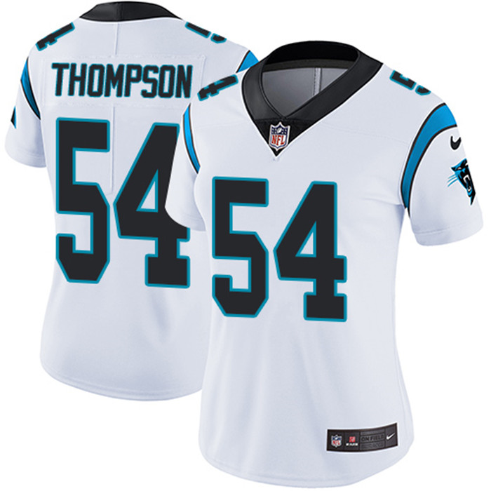  Panthers 54 Shaq Thompson White Women Vapor Untouchable Limited Jersey