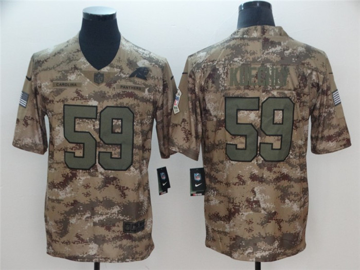  Panthers 59 Luke Kuechly Camo Salute To Service Limited Jersey