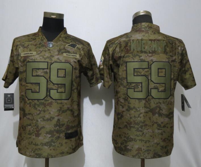  Panthers 59 Luke Kuechly Camo Women Salute To Service Limited Jersey