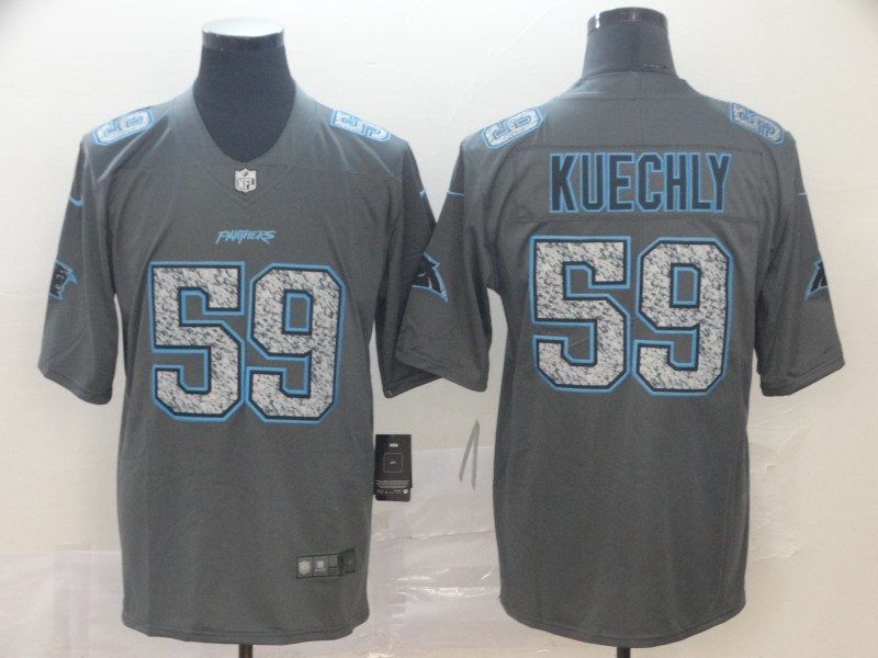 Nike Panthers 59 Luke Kuechly Gray Camo Vapor Untouchable Limited Jersey