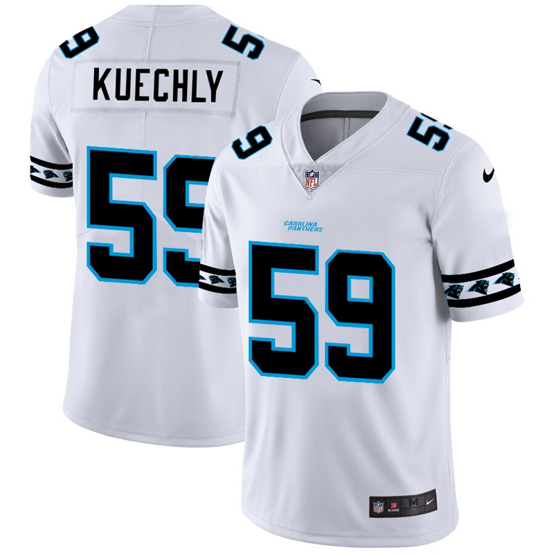 Nike Panthers 59 Luke Kuechly White Team Logos Fashion Vapor Limited Jersey
