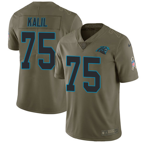  Panthers 75 Matt Kalil Olive Salute To Service Limited Jersey