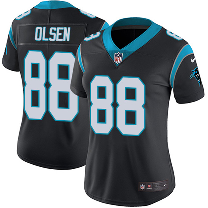  Panthers 88 Greg Olsen Black Women Vapor Untouchable Limited Jersey