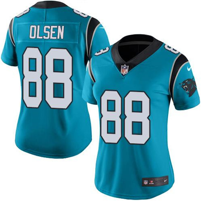  Panthers 88 Greg Olsen Blue Women Vapor Untouchable Limited Jersey