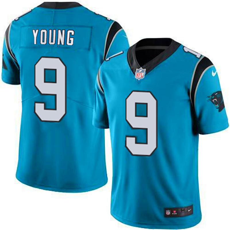 Nike Panthers 9 Bryce Young Blue 2023 NFL Draft Vapor Limited Jersey