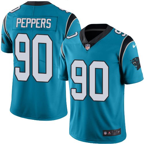  Panthers 90 Julius Peppers Blue Vapor Untouchable Limited Jersey
