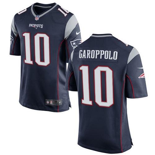  Patriots 10 Jimmy Garoppolo Navy Blue Team Color Youth Stitched NFL New Elite Jersey