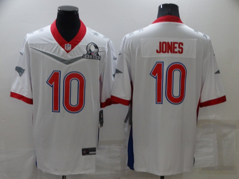 Nike Patriots 10 Mac Jones White 2022 NFC Pro Bowl Limited Jersey