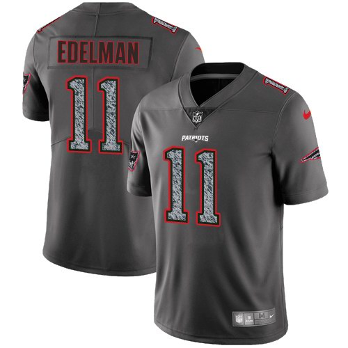  Patriots 11 Julian Edelman Gray Static Vapor Untouchable Limited Jersey