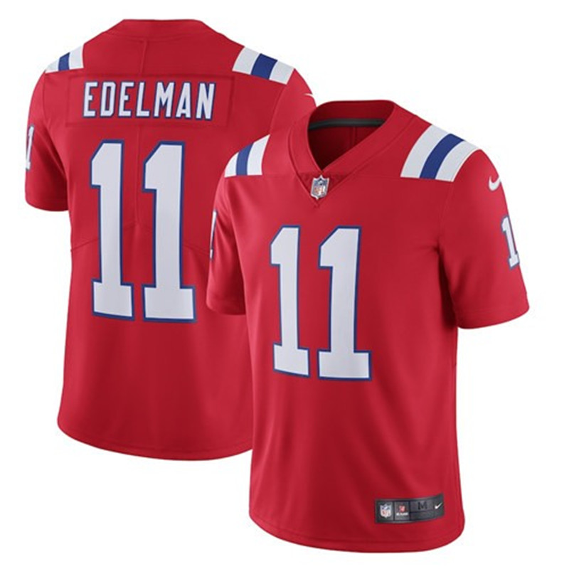 Nike Patriots 11 Julian Edelman Red 2020 New Vapor Untouchable Limited Jersey