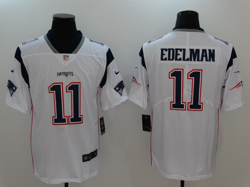  Patriots 11 Julian Edelman White Vapor Untouchable Player Limited Jersey