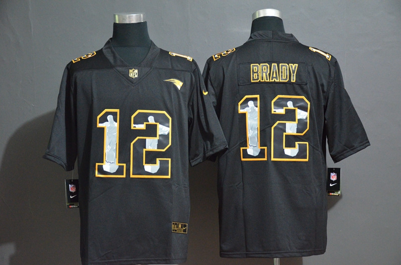 Nike Patriots 12 Tom Brady Black Jesus Faith Edition Limited Jersey