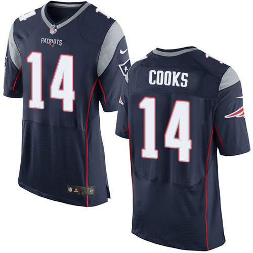  Patriots 14 Brandin Cooks Navy Elite Jersey