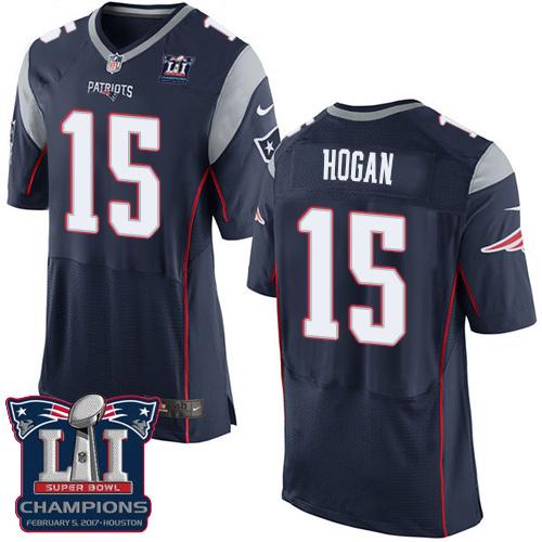  Patriots 15 Chris Hogan Navy Blue Team Color Super Bowl LI Champions Men Stitched NFL Elite Jersey