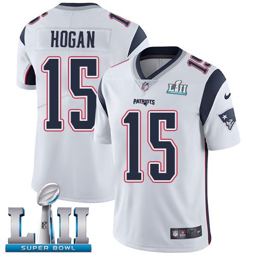  Patriots 15 Chris Hogan White 2018 Super Bowl LII Vapor Untouchable Limited Jersey
