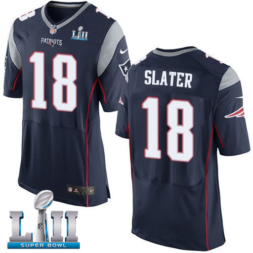  Patriots 18 Matthew Slater Navy 2018 Super Bowl LII Elite Jersey
