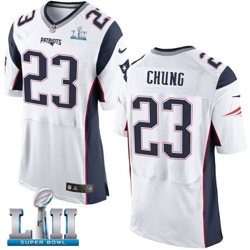  Patriots 23 Patrick Chung White 2018 Super Bowl LII Elite Jersey