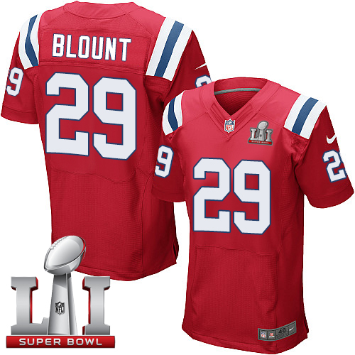  Patriots 29 LeGarrette Blount Red Alternate Super Bowl LI 51 Men Stitched NFL Elite Jersey
