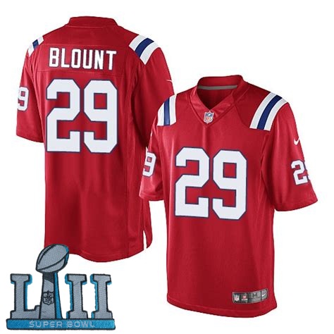  Patriots 29 LeGarrette Blount Red Youth 2018 Super Bowl LII Game Jersey