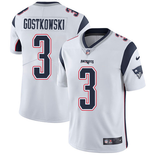  Patriots 3 Stephen Gostkowski White Vapor Untouchable Player Limited Jersey