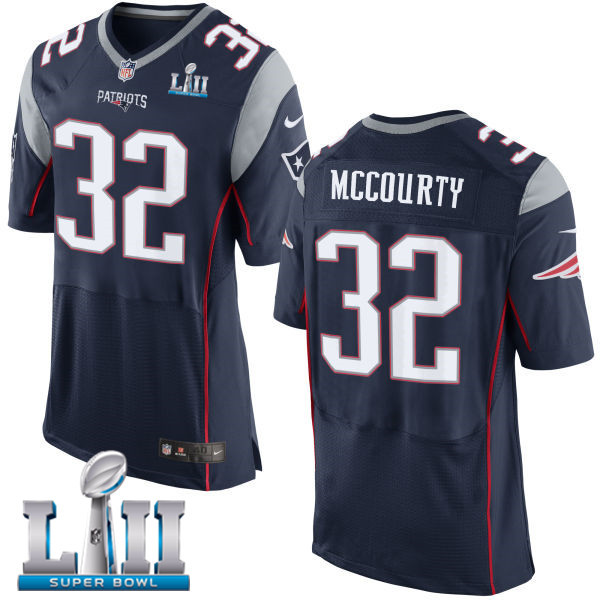  Patriots 32 Devin McCourty Navy 2018 Super Bowl LII Elite Jersey
