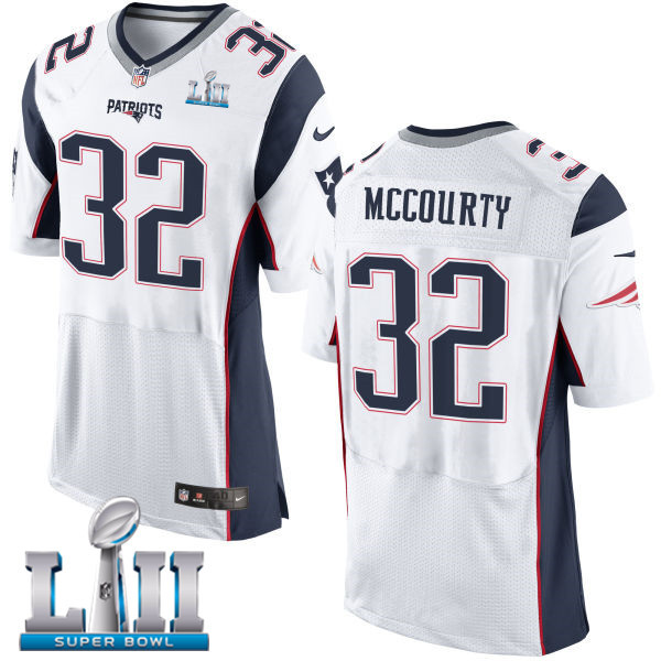  Patriots 32 Devin McCourty White 2018 Super Bowl LII Elite Jersey