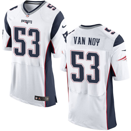  Patriots 53 Kyle Van Noy White Men Stitched NFL Elite Jersey