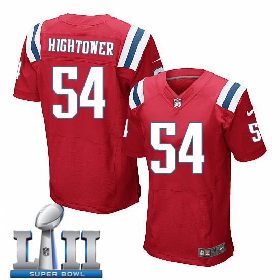  Patriots 54 Dont'a Hightower Red 2018 Super Bowl LII Elite Jersey