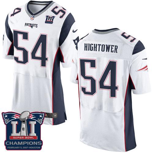 Patriots 54 Dont'a Hightower White Super Bowl LI Champions Men Stitched NFL New Elite Jersey