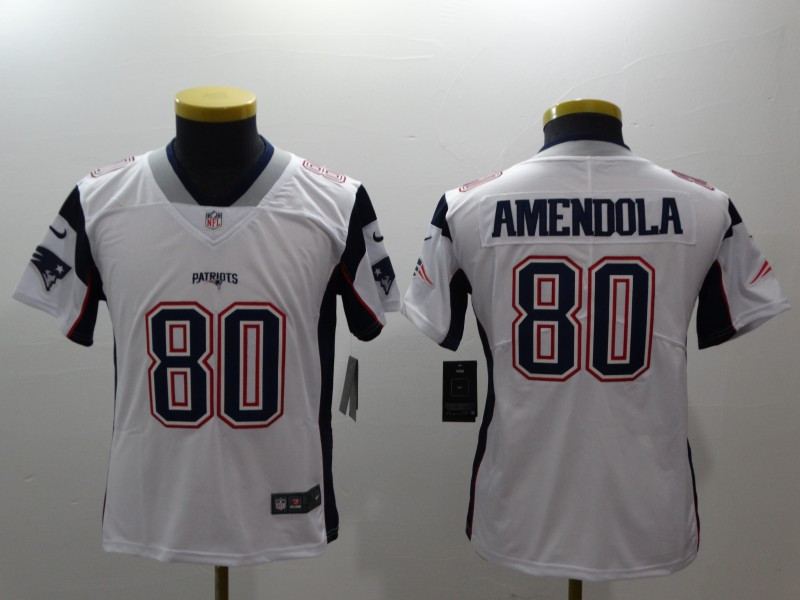  Patriots 80 Danny Amendola White Youth Vapor Untouchable Player Limited Jersey