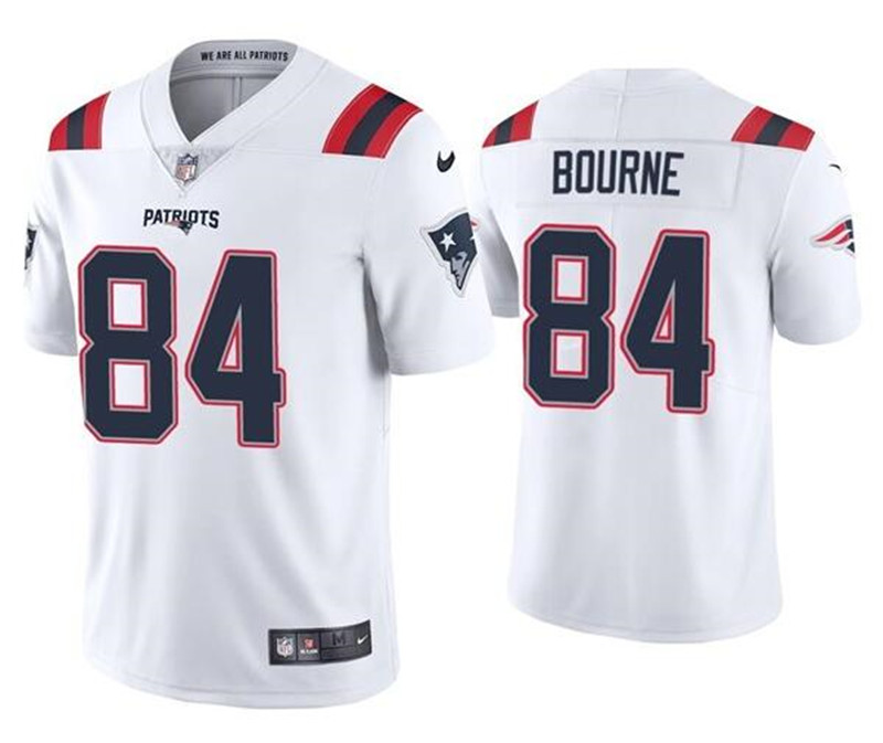 Nike Patriots 84 Kendrick Bourne White Vapor Untouchable Limited Jersey