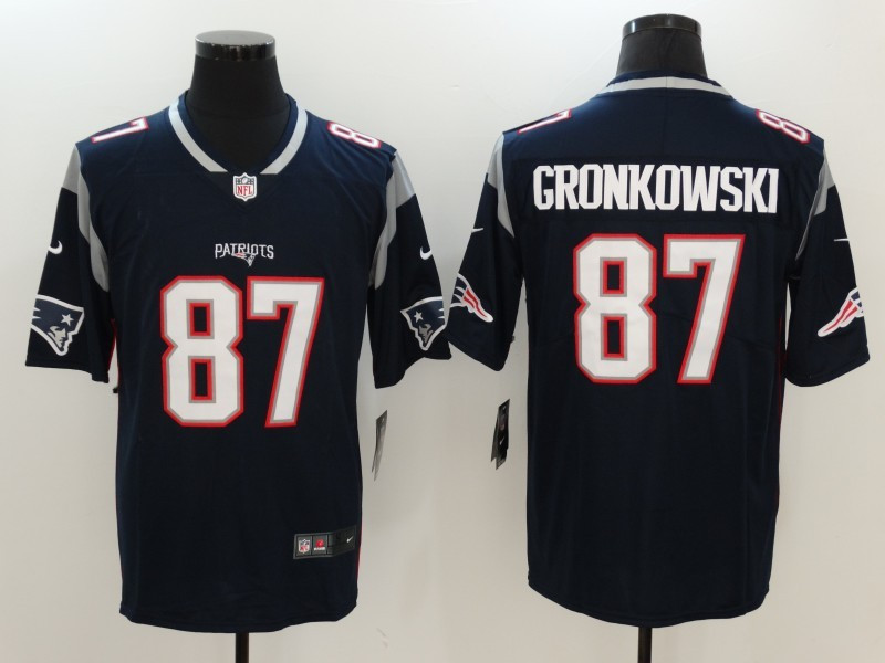  Patriots 87 Rob Gronkowski Navy Vapor Untouchable Limited Jersey