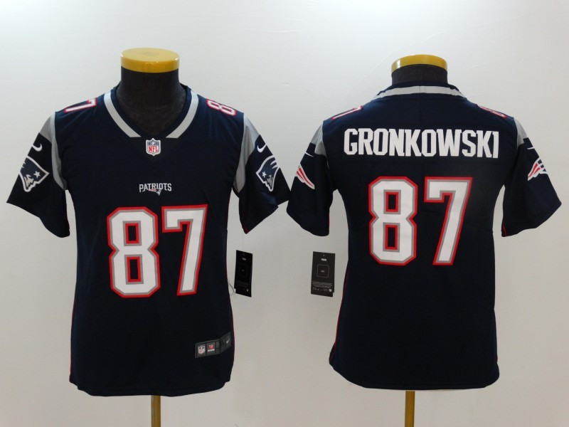  Patriots 87 Rob Gronkowski Navy Youth Vapor Untouchable Player Limited Jersey