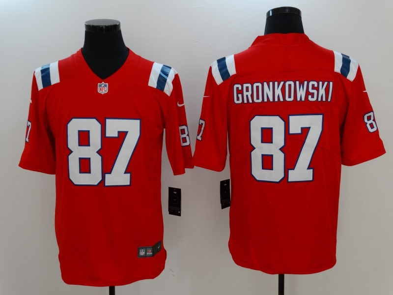  Patriots 87 Rob Gronkowski Red Vapor Untouchable Player Limited Jersey