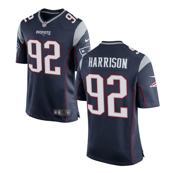  Patriots 92 James Harrison Navy Elite Jersey
